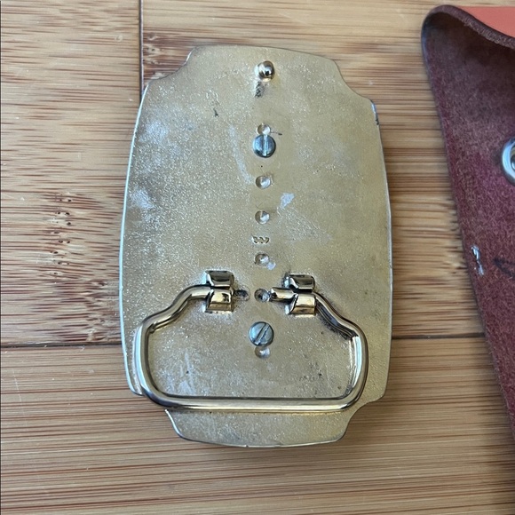 Retro Jeri Hart Design Pink Orange Leather Studded Jeweled Heart Western Belt - Picture 9 of 15